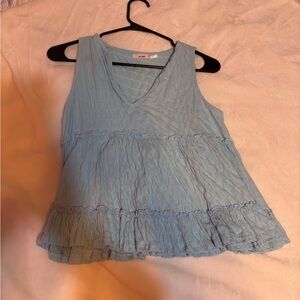 Miami Light Blue V-Neck Tank Top